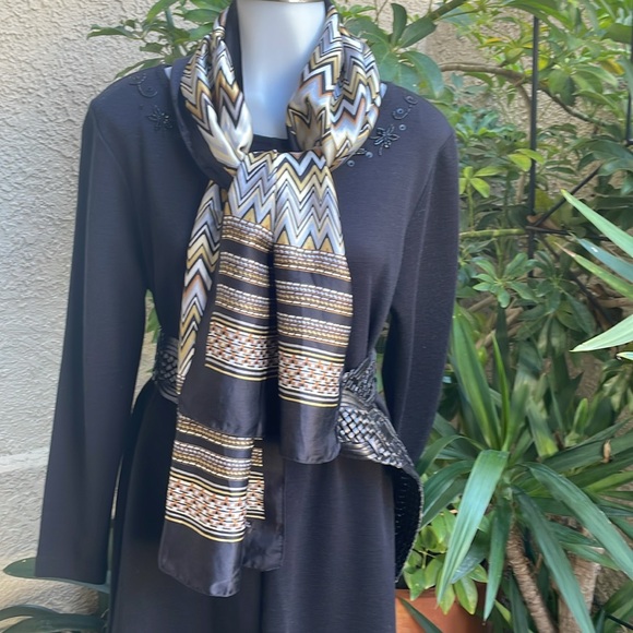 Vintage multicolored silk scarf